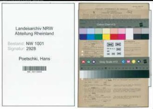 Entnazifizierung Hans Poetschki, geb. 24.07.1894 (Lehrer)