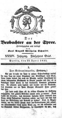 15. Stueck, 13. April 1835