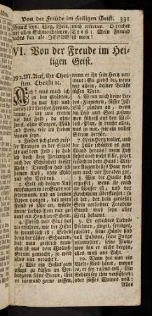 331-338, Von der Freude im Heiligen Geist