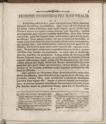 Hominis Conideratio Natturalis. - Hominis Consideratio Physiologica.