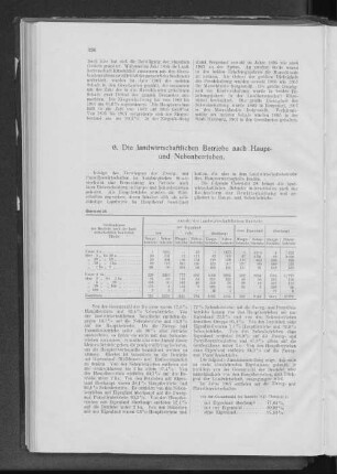 6. Die landwirtschaftlichen Betriebe nach Haupt- und Nebenbetrieben.