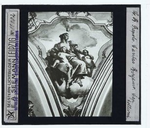 Bergamo, Cappella Colleoni,Tiepolo, Kuppelfresken in der Cappella Colleoni : Detail: Caritas