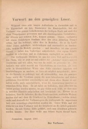 Vorwort an den geneigten Leser