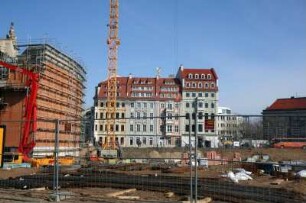 Dresden-Altstadt. Blick zur Rampischen Straße von der Landhausstraße