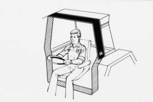 Schemazeichnung: Arbeitsplatz, Arbeitssicherheit, Führerstand, Umsturzbügel, Traktor