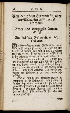 Von der obern Extremität, oder den Gliedmassen des Arms und der Hand.