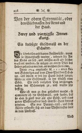 Von der obern Extremität, oder den Gliedmassen des Arms und der Hand.