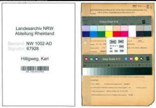 Entnazifizierung Karl Hilligweg, geb. 08.02.1895 (Stadtinspektor)