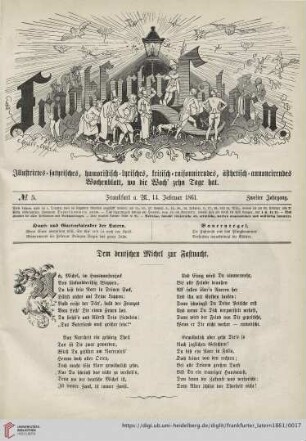 No. 5, Frankfurt a. M., 14. Februar 1861, Zweiter Jahrgang