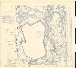 Kuranlage Meran: Lageplan mit Gartenplan 1:200