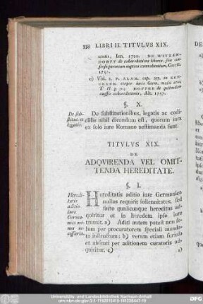 Titulus XIX. De Adquirenda Vel Omittenda Hereditate.