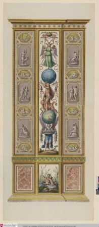 [Loggie di Rafaele nel Vaticano, Parte terza, Taf. 12: Bordüre (Himmel und Erde; Hercules)]
