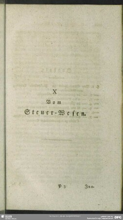 X. Vom Steuer-Wesen