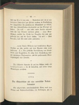 1784 Die Schaubühne als eine moralische Anstalt betrachtet