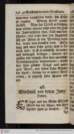 48. Gleichniß von denen Jungfrauen
