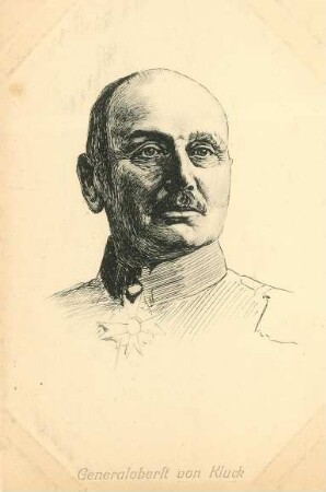 Erster Weltkrieg - Postkarten "Aus großer Zeit 1914/15". Generaloberst Alexander von Kluck (1846-1934)