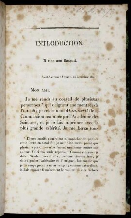Introduction. A mon ami Raspail.