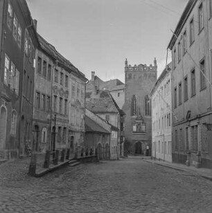 Bautzen : Bautzen. Schloßstraße und Matthiasturm der Ortenburg