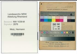 Entnazifizierung Hermann Motz , geb. 05.06.1913 (Schlosser)
