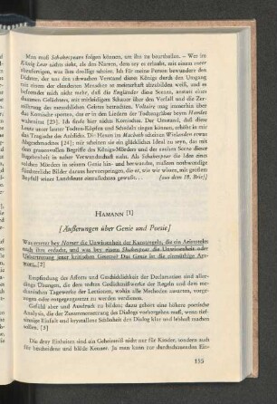 [Äußerungen über Genie und Poesie]