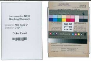 Entnazifizierung Ewald Dicke , geb. 19.05.1890 (Prokurist)