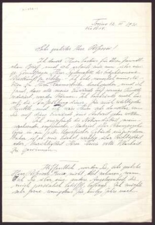 [Brief von Andreas Angyal an Otto Selz vom 12. März 1931]