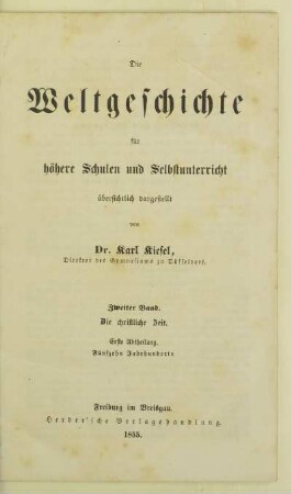 Bd. 2, Abth. 1: Fünfzehn Jahrhunderte