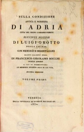 Sulla condizione antica e moderna di Adria città del regno lombardo-veneto, 1