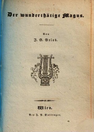 Der wunderthätige Magus