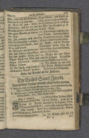 Die Epistel Sanct Jacobi.