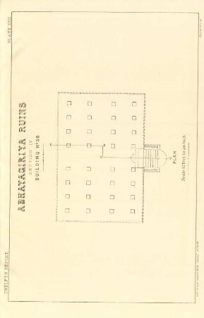 Plate XXIII. Abhayagiriya ruins. Section IV. Building No. 36. Plan.