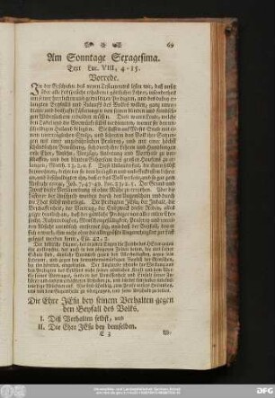 Am Sonntage Sexagesima. Text Luc. VIII, 4 - 15.