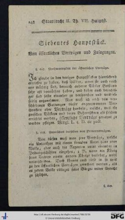 VII. Hauptstück.