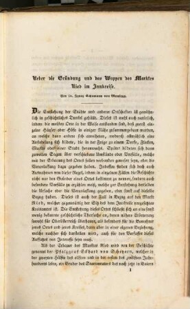 Oberösterreichisches Jahrbuch für Literatur und Landeskunde : mit Liedern u. Dichtungen in d. Mundart u. einer artistischen Beil. 1. 1844