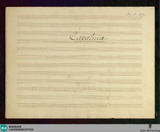 Elisa. Excerpts - Don Mus.Ms. 247 : T, orch