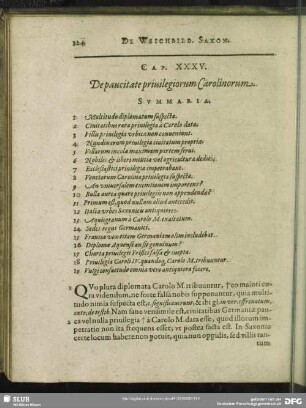 Cap. XXXV. De paucitate privilegiorum Carolinorum