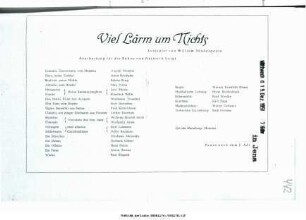 Viel Lärm um Nichts