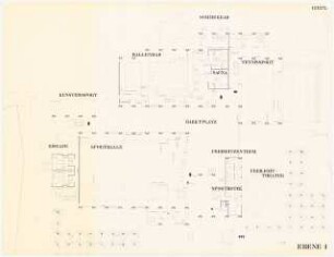 Sportzentrum, Berlin-Britz Schinkelwettbewerb 1970: Grundriss, Ebene 1