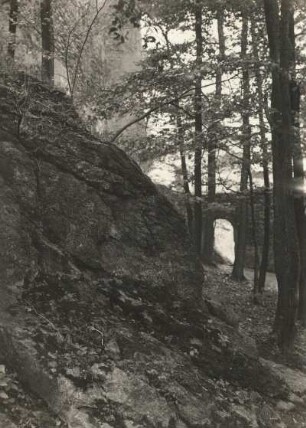 Frauenstein, am Fuß der Burgruine
