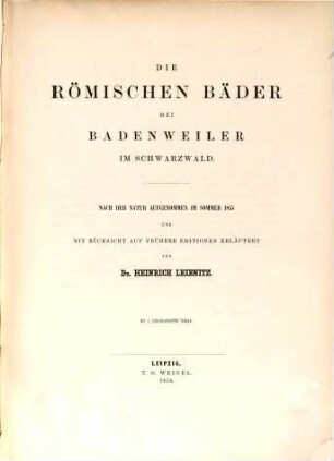 Die Römischen Bäder bei Badenweiler im Schwarzwald