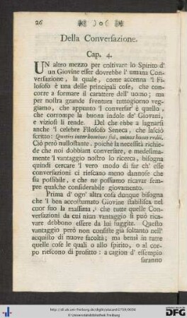 4. Della Conversazione.