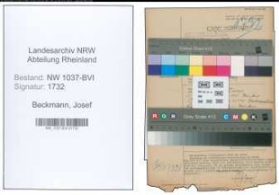Entnazifizierung Josef Beckmann , geb. 11.05.1897 (Angestellter)