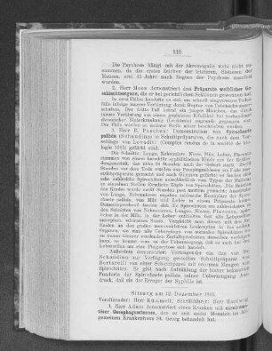Sitzung am 12. Dezember 1905.