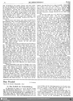 Das Pendel (21. Fortsetzung)