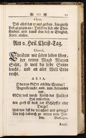 Am 2. Heil. Christ-Tag.