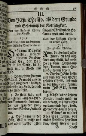 Von der Zukunft Christi ins Fleisch. - Auf das neue Jahr.