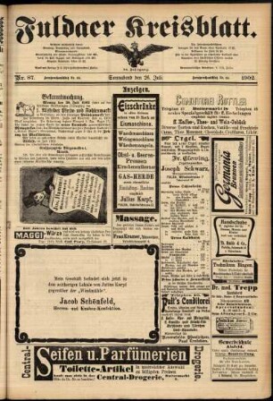 Zweite Ausgabe vom Samstag, den 26. Juli 1902.