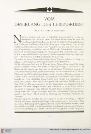 2: Vom Dreiklang der Lebenskunst