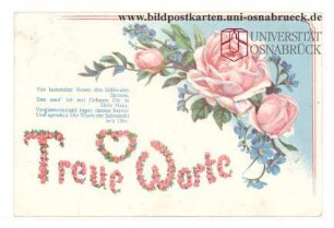 Treue Worte - Von lachenden Rosen den blühenden Strauss..