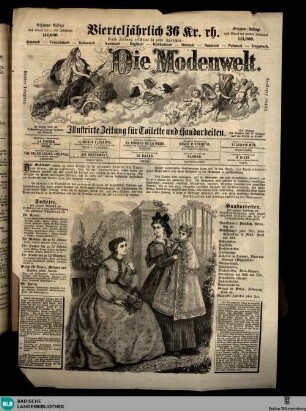 Karlsruher Tagblatt, Die Modenwelt. Illustrirte Zeitung für Toilette und Handarbeiten